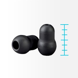 Meke prijanjajuće olive 3M Littmann stetoskopa pored ikonice za merenje dužine.